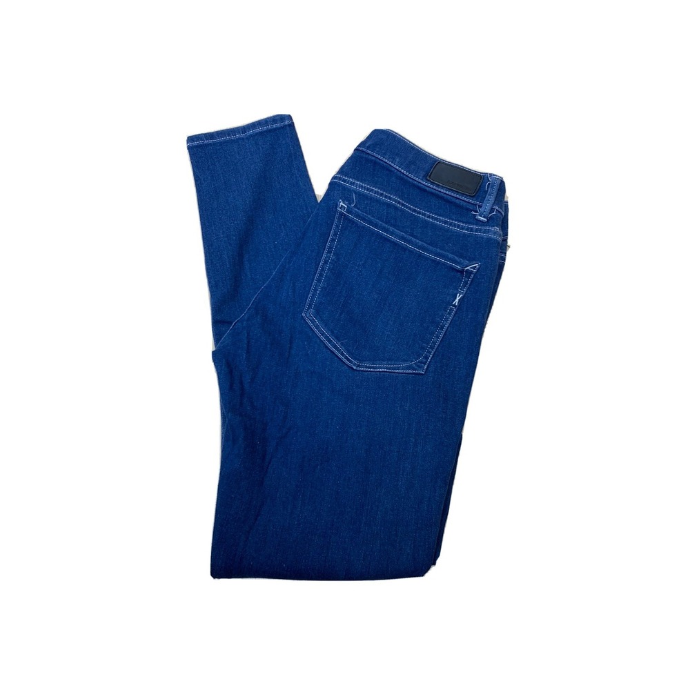 Express Jeans Legging Mid Rise Women's 10R Blue 5-Pocket Whisker Dark Wash 32x29